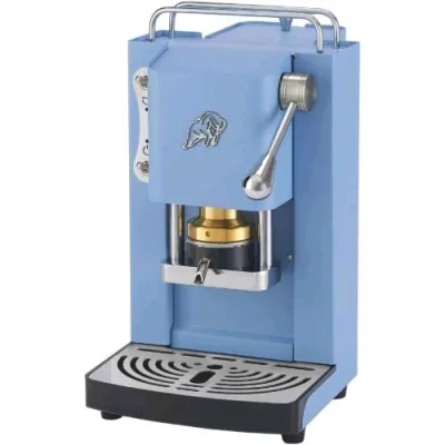 Faber Pro Essential 3.0 Macchina per Caffe' Espresso Manuale a Cialde Ese 44mm 500 W Tanica 1 l in Vetro Portacialda Estraibile e Pressacialda in Ottone Regolabile (Turquaise, Cromo)