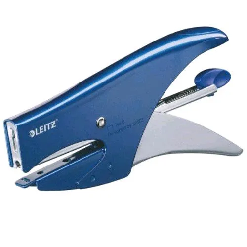 Leitz Cucitrice 5547 A Pinza Caricamento Posteriore Capacita fino a 15 Fogli 150 Punti Tipo Punti Numero 8 Passo 6/4 mm Blu Acqua