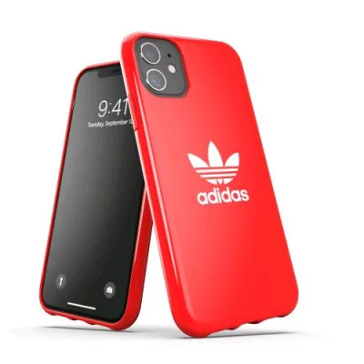 Adidas Apple iPHONE 13 Mini Snap Custodia in Tpu con Logo a Trifoglio Rosso Bianco
