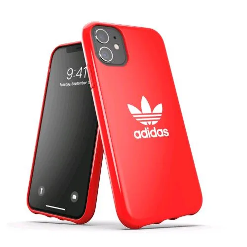 Adidas Apple iPHONE 13 Mini Snap Custodia in Tpu con Logo a Trifoglio Rosso Bianco