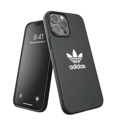 Adidas Apple iPHONE 13 Pro Max Custodia in Silicone Nero con Logo Bianco