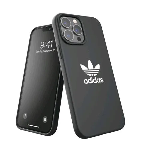 Adidas Apple iPHONE 13 Pro Max Custodia in Silicone Nero con Logo Bianco