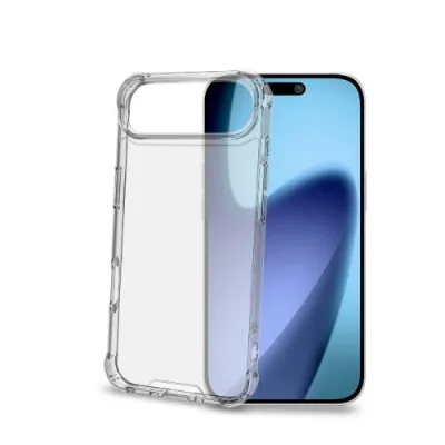Celly Apple iPHONE Air Cover Rigida in Tpu con Bordi Corrazzati e Angoli Rinforzati Compatibile con la Ricarica Wireless Trasparente