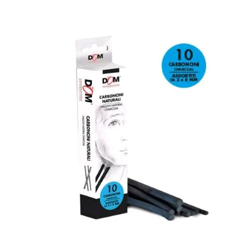 CWR Carboncino Naturale da 12 cm Diametro 7/8 mm Nero Conf 6 Pz.