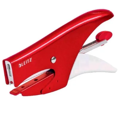 Leitz Cucitrice 5547 A Pinza Caricamento Posteriore Capacita fino a 15 Fogli 150 Punti Tipo Punti Numero 8 Passo 6/4 mm Rosso