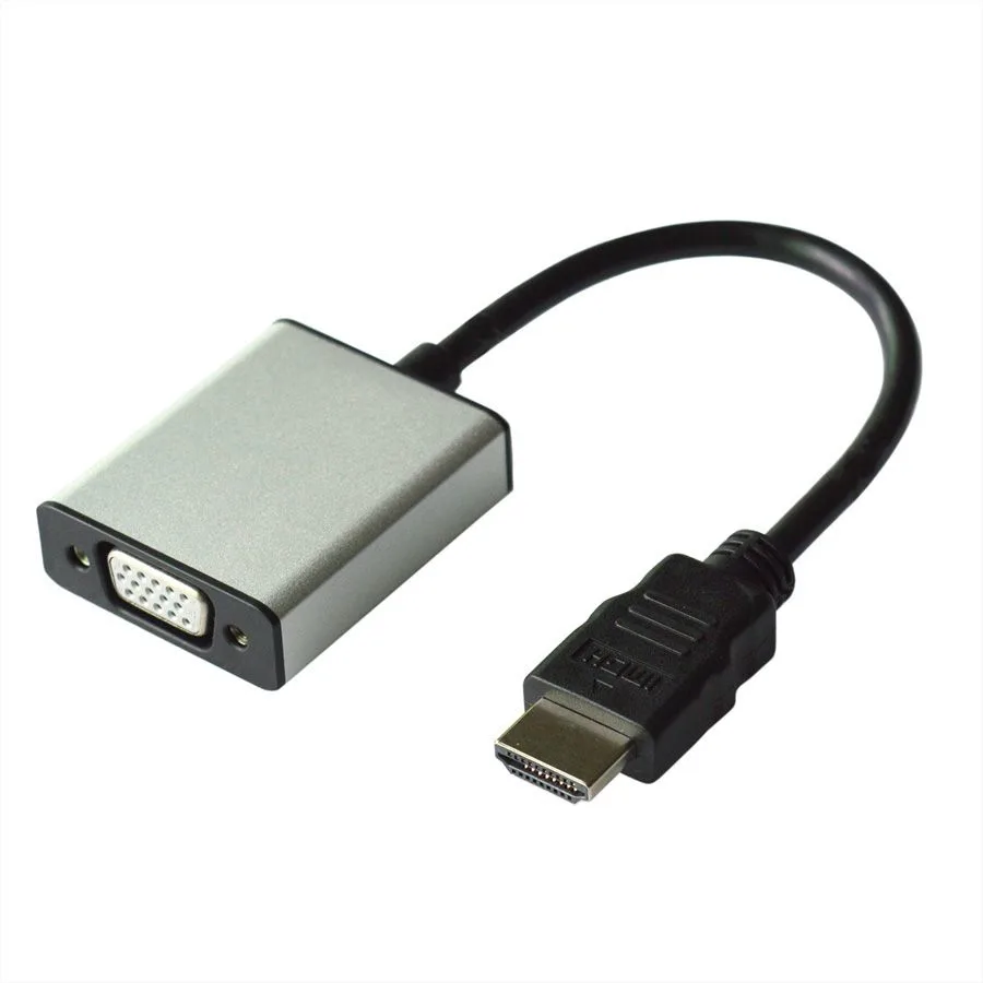 ADATTATORE HDMI-VGA 2K M/F + AUDIO 1920x1080/1200 @60Hz CON CAVO 0,15M