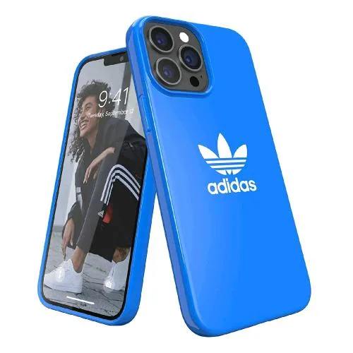 Adidas Apple iPHONE 13 Pro Max Snap Custodia in Tpu con Logo a Trifoglio Blu Bianco