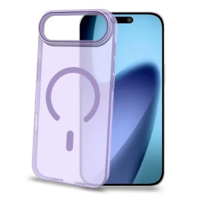 Celly Apple iPHONE Air Cover Rigida Trasparente Colorata in Policarbonato Compatibile Magsafe Viola