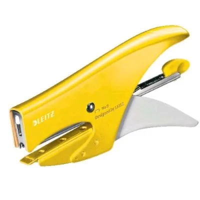 Leitz Cucitrice 5547 A Pinza Caricamento Posteriore Capacita' fino a 15 Fogli 150 Punti Tipo Punti Numero 8 Passo 6/4 mm Giallo