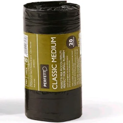 Perfetto Sacchi Immodizia 50X70 cm Rotolo a Strappo Nero Conf 20 Pz.