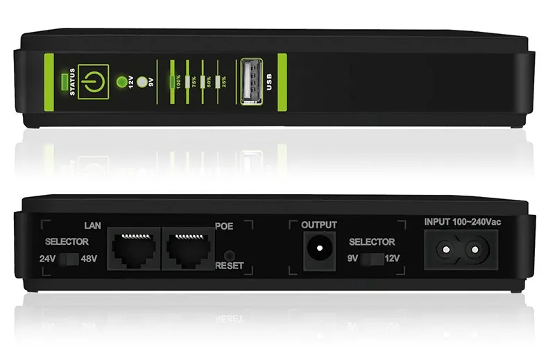 UPS DC 5V/9V/12V POE 24V/48V ERA PLUS TOGETHER ON MODEM/ROUTER/VOIP
