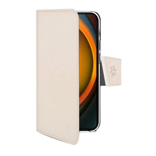 Celly Apple iPHONE Air Custodia a Libro in Similpelle con Chiusura Flap Magnetico Taschine Interne Portadocumenti e Funzione Stand Sabbia