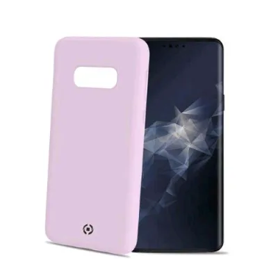 Celly Samsung Galaxy S10E Cover in Silicone Liquido con Finitura Soft-Touch Rosa