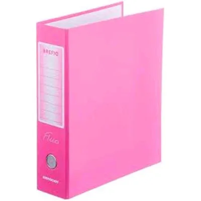 Brefiocart Registratore Formato Protocollo 285X350X80 mm Col. Rosa Fluo Conf 12 Pz.
