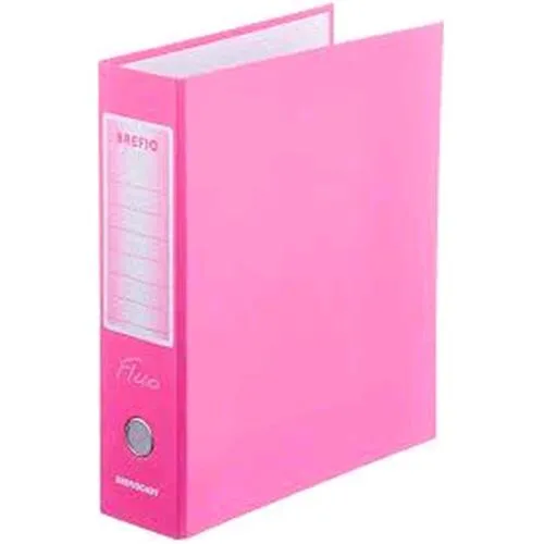 Brefiocart Registratore Formato Protocollo 285X350X80 mm Col. Rosa Fluo Conf 12 Pz.
