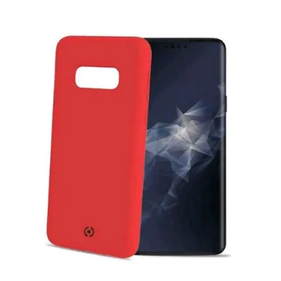 Celly Samsung Galaxy S10E Cover in Silicone Liquido con Finitura Soft-Touch Rossa