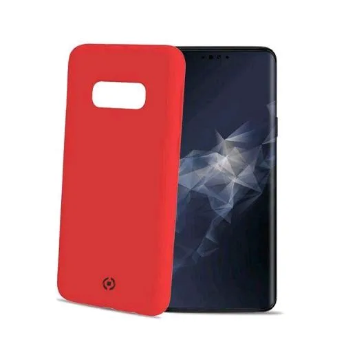 Celly Samsung Galaxy S10E Cover in Silicone Liquido con Finitura Soft-Touch Rossa