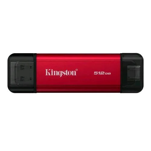 Kingston 512GB SSD Esterno Portatile USB-A/C 3.2 Gen 2 Lettura 1050MB/S Scrittura 950MB/S Nero/Rosso