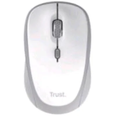 Mouse Trust Yvi+ Silent Wireless Mouse Ottico Silenzioso 2.4GHz Ambidestro 16.00DPI 4 Tasti Bianco