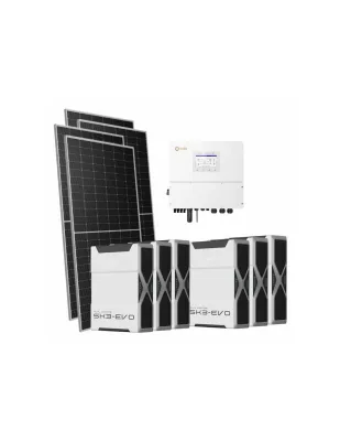 Kit fotovoltaico trifase 15470W inverter 15kW Solis batteria al litio 31.32kWh Weco EVO 5k3