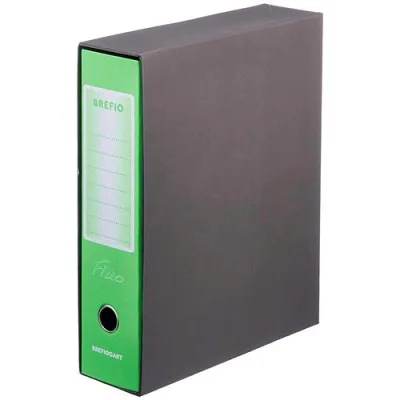 Brefiocart Registratore Formato Protocollo 285X350X80 mm Col. Verde Fluo Conf 12 Pz.