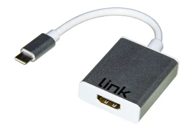 LINK LKADAT80 Adattatore Video da USB-C 3.1 Gen 1 Maschio a HDMI Ultra HD 4K Femmina Bianco