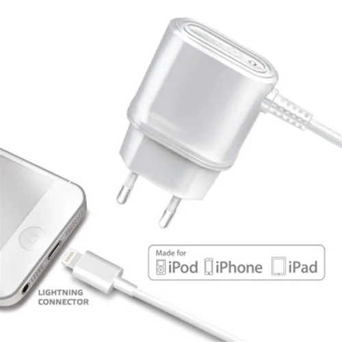 Celly Apple iPHONE Caricabatterie da Rete Connettore Lightning 1A Colore Bianco