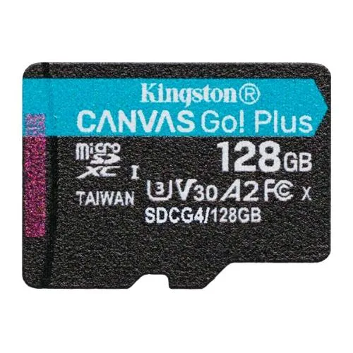 Kingston Canvas Go Plus 128GB Microsdxc CL10 A2 U3 V30 200MB/S