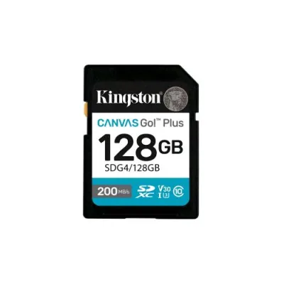 Kingston Canvas Go Plus GEN4 128GB SDXC 200MB/S C10 Uhs-I U3 V30