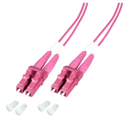 CAVO FIBRA OTTICA 0,5MT LC/LC MULTIMODALE DUPLEX 50/125 OM4 LSOH