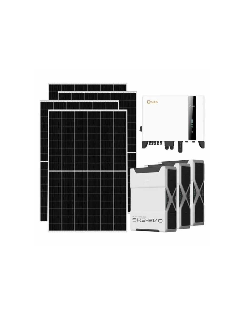 Kit fotovoltaico trifase 6370W inverter 6kW batteria al litio 15.66kWh Weco EVO 5k3