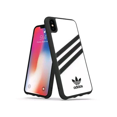 Adidas Apple iPHONE XS Max Samba Custodia in Tpu e Poliuretano Similpellle Nero/Bianco