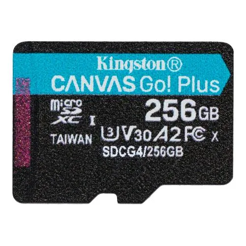 Kingston CANVAS GO PLUS GEN4 256GB microSDXC A2 / Video Class V30 / UHS-I U3 / Class10 UHS-I
