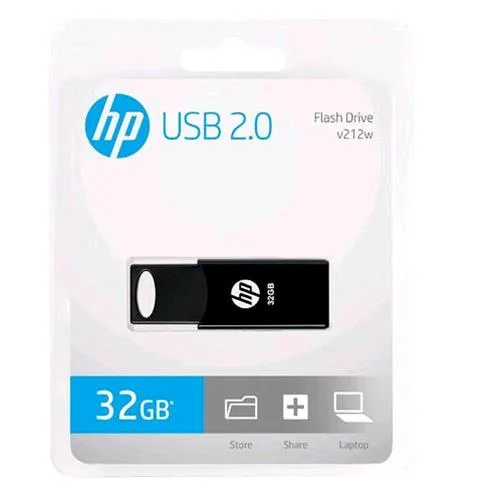 HP V212W 32GB USB Key 2.0 Tipo a Black