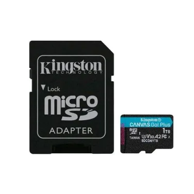 Kingston CANVAS GO! PLUS 1TB microSDXC A2 / Video Class V30 / UHS-I U3 / Class10 CON ADATTATORE