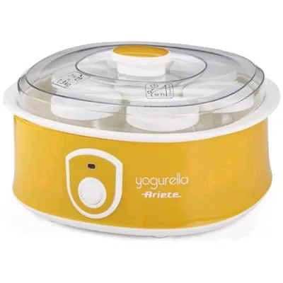 Ariete Yogurella Yogurteria Elettrica 20W con 7 Vasetti 1.3 l Giallo