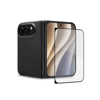 Celestron Celly Apple iPHONE Duo Proteggi Schermo Esterno in Vetro Temperato 9H Trasparente con Bordo Colorato Nero