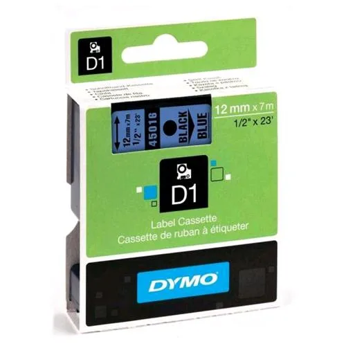 Dymo D1 Nastro 12MMX7MT Colore Blu Stampa Nero (S0720560A)