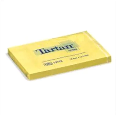 Tartan Blocchetti 100 Fogli Post-It 127MMX76MM Colore Giallo Conf. 12 Pz.