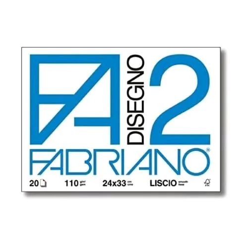Fabriano Album F2 Collato Liscio 12 Fogli 33X48 cm 110 g Bianco