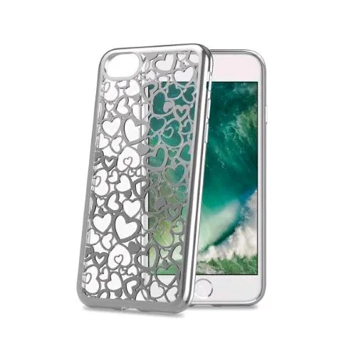 Celly Apple iPHONE Se 2020/8/7 Cover in Tpu Trasparente Disegno Heart
