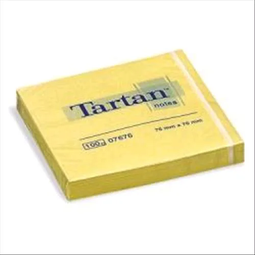 Tartan Note Blocchetti 100 Fogli Post-It 76MMX76MM Colore Giallo Conf. 12 Pz.