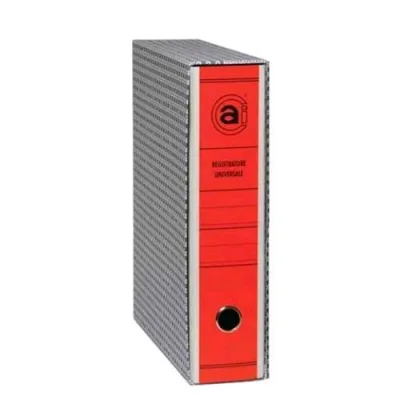 Brefiocart Universale Registratore Formato Protocollo 285X350X80 mm Col. Rosso Conf 12 Pz.