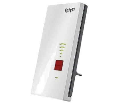 AVM Fritz!Repeater 2400 Ripetitore/Estensore Segnale Wi-Fi AC+N (Dual Band fino a 1.733 Mbit/S a 5GHz + 600MBIT/S a 24 GHz) Mesh 1X Gigabit-LAN WPS