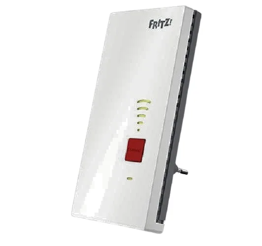 AVM Fritz!Repeater 2400 Ripetitore/Estensore Segnale Wi-Fi AC+N (Dual Band fino a 1.733 Mbit/S a 5GHz + 600MBIT/S a 24 GHz) Mesh 1X Gigabit-LAN WPS