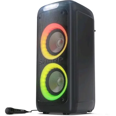 Sharp PS-949 Xparty Street Beat Speaker Bluetooth Portatile TWS 260W USB AUX Luci LED RGB Effetto Super Bass Nero