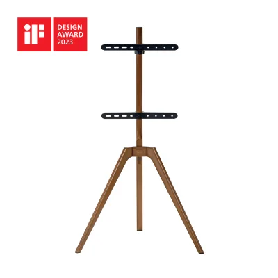 STAFFA PAVIMENTO PER TV 45-65 LOAD 40KG 400X400 LEGNO DESIGN