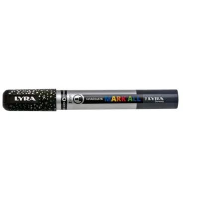 LYRA Graduate Mark All Marcatore Glitterato Punta Conica 2 mm Argento