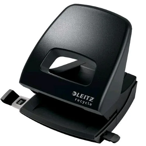Leitz Recycle Perforatore a 2 Fori in Metallo e Plastica Foro 5.5 mm Capacita' 30 Fogli Nero