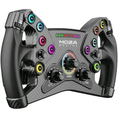 Moza Racing KS Formula Steering Wheel Volante in Stile Butterfly per PC da 300mm RGB